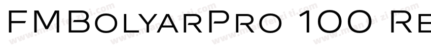 FMBolyarPro 100 Reg字体转换